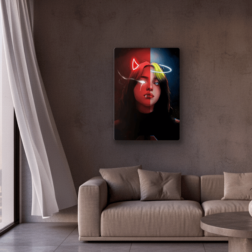 Dual Nature Neon Art