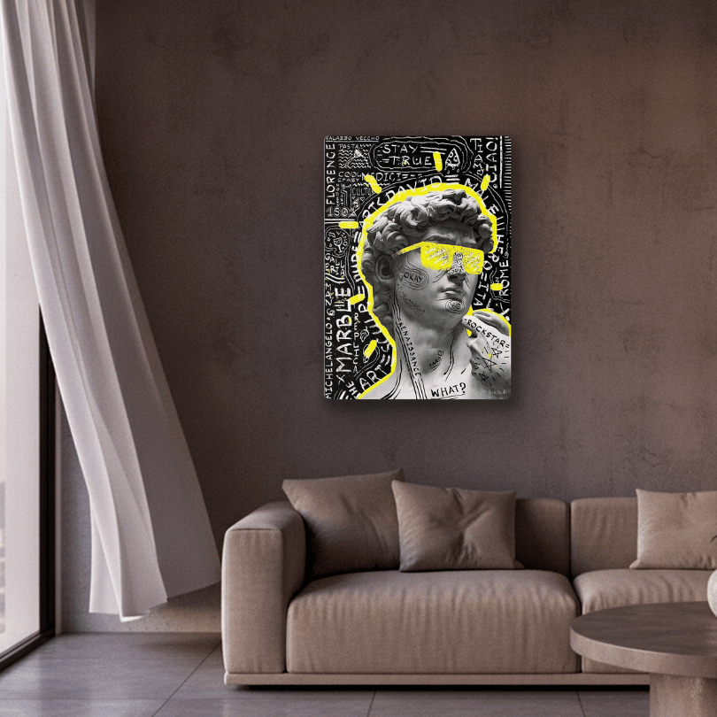 Digital David Neon Art