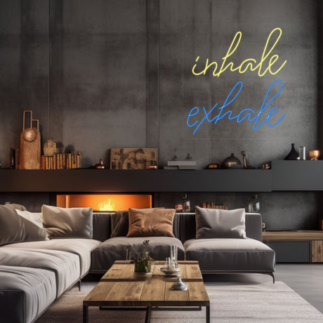 Inhale Exhale LED Sign