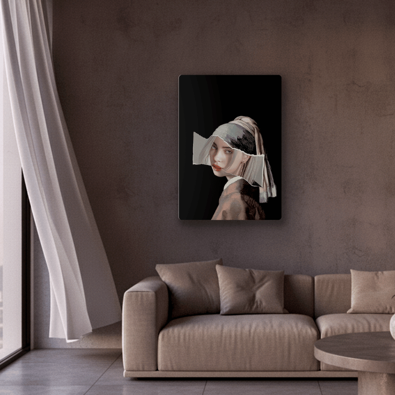 Girl with a Pearl Earring V2 Neon Art
