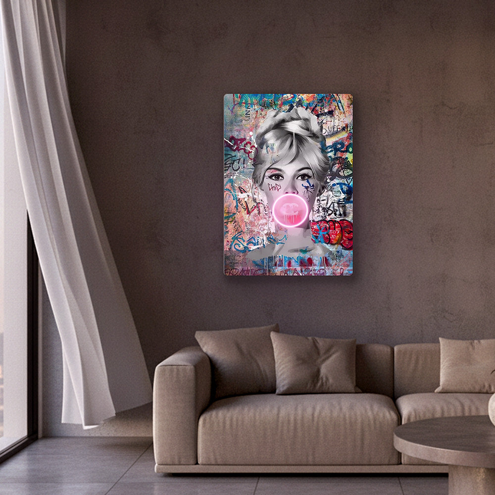 Brigitte Bubble Neon Art