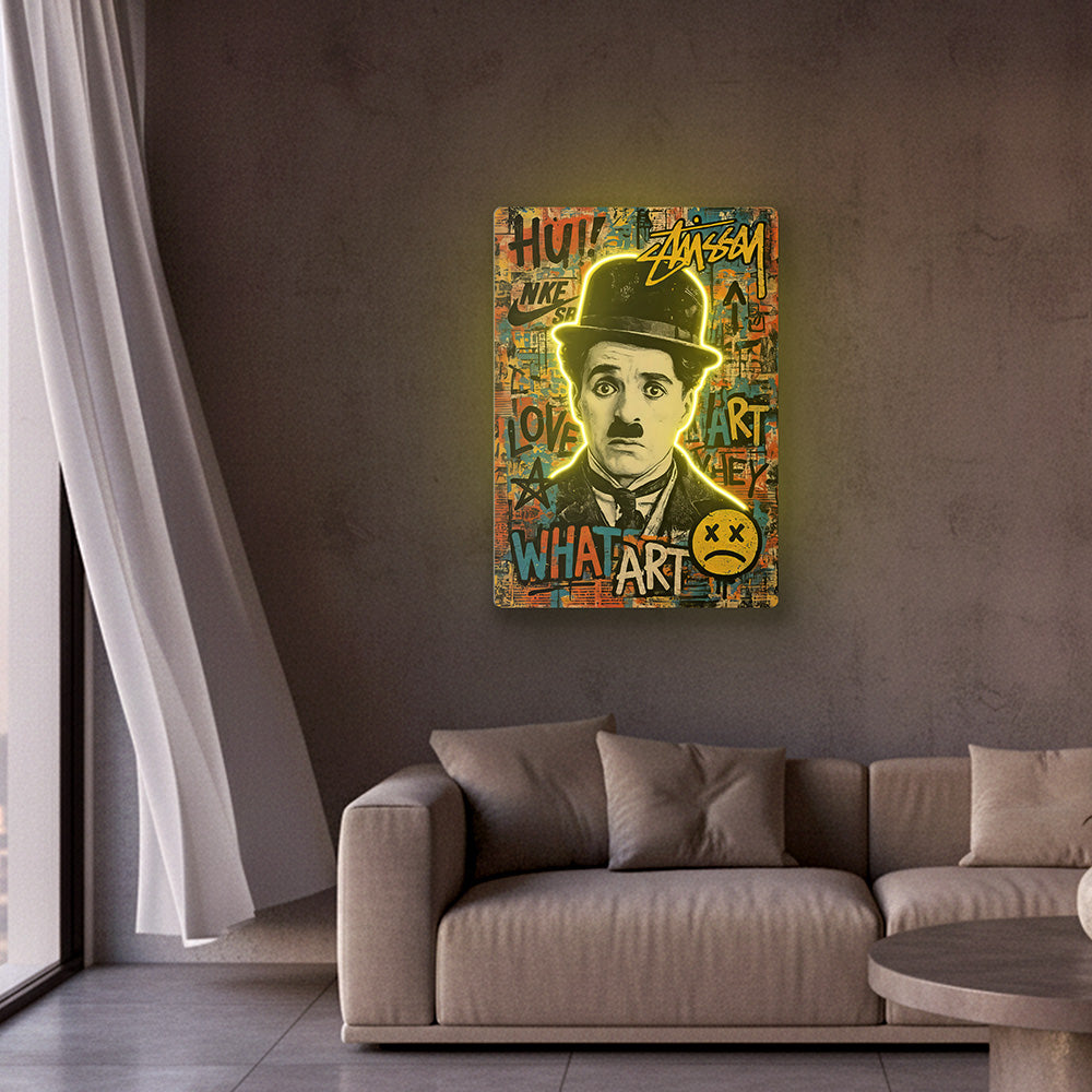 The Silent Icon Neon Art