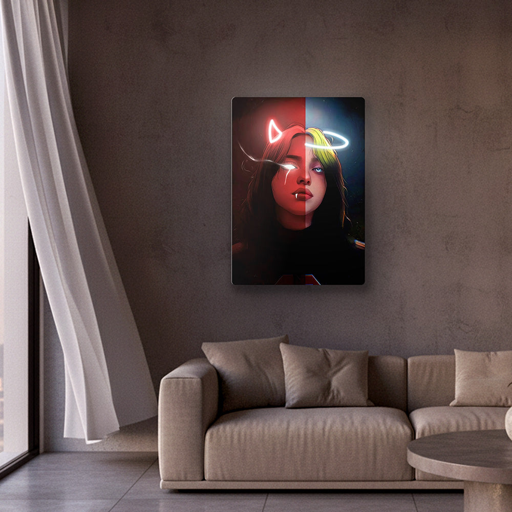 Dual Nature Neon Art