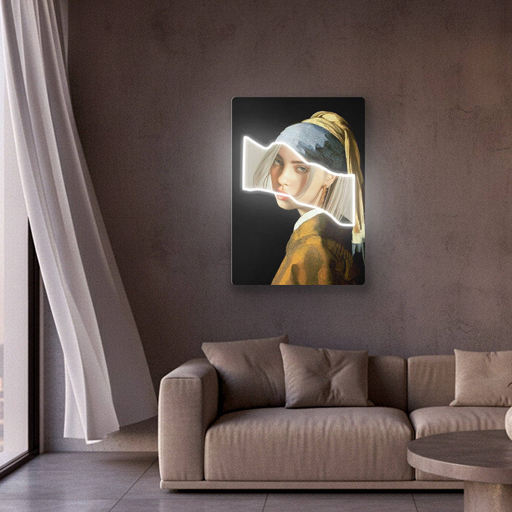 Girl with a Pearl Earring Neon Art