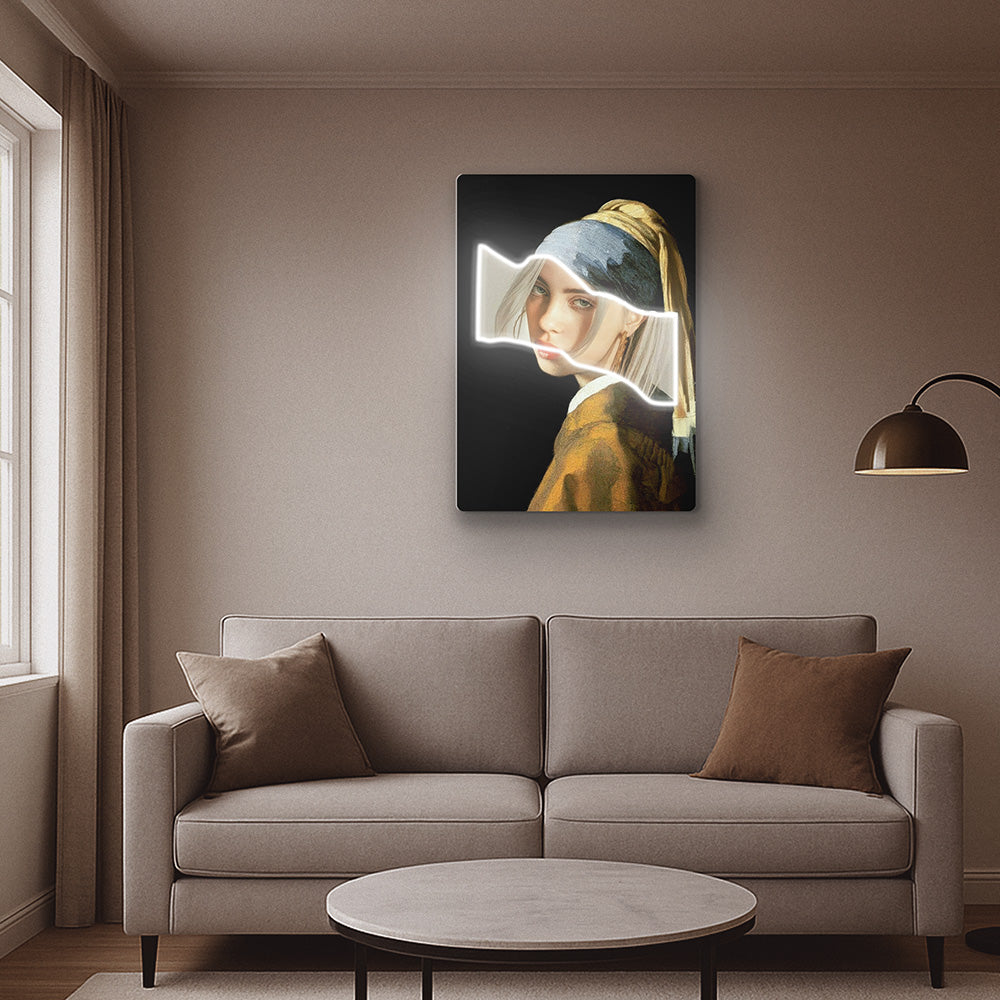 Girl with a Pearl Earring Neon Art