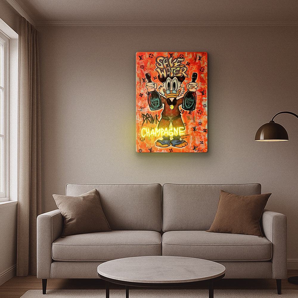 Drink Champagne Neon Art