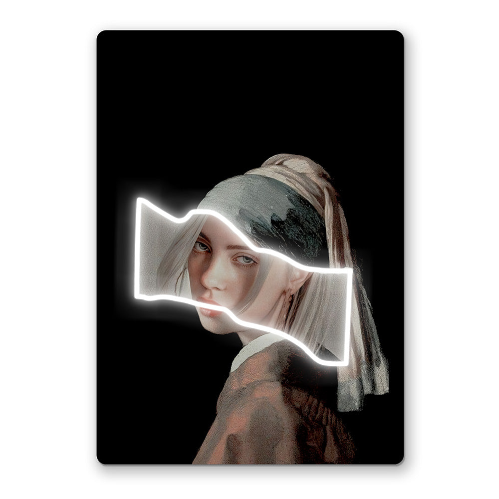 Girl with a Pearl Earring V2 Neon Art