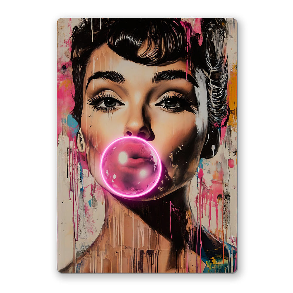 Bubble Babe Neon Art