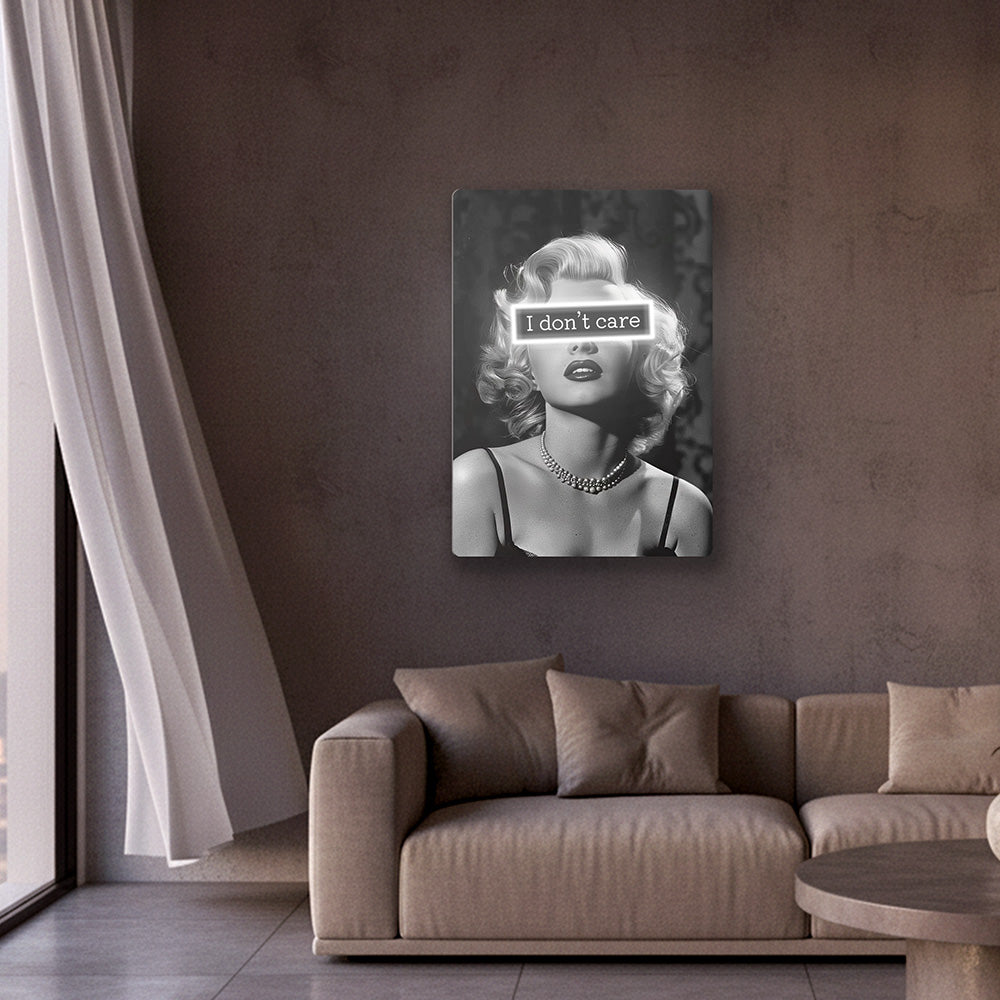 I don't care Neon Art