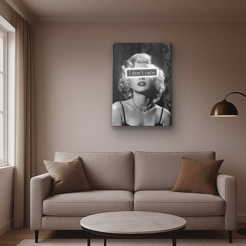 I don't care Neon Art