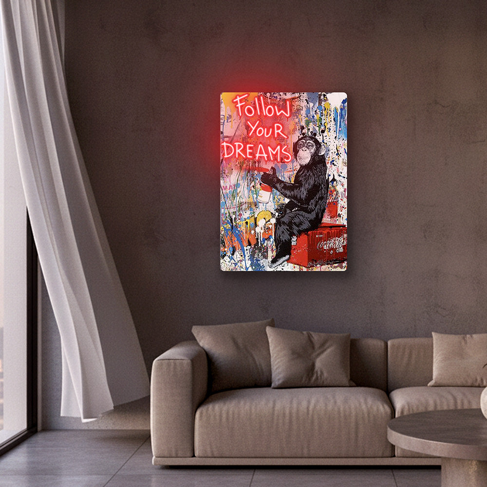 Follow Your Dreams Neon Art