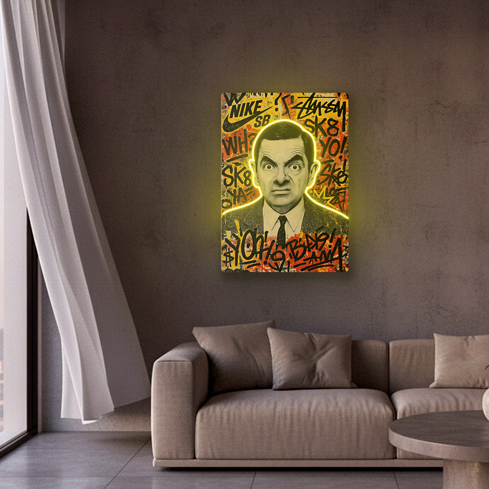Mr. Bean Neon Art