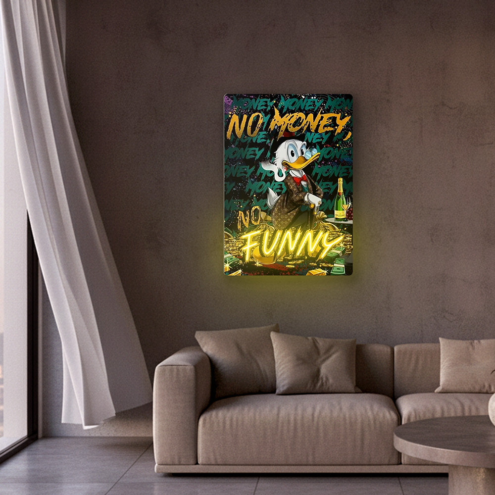 No Money Neon Art