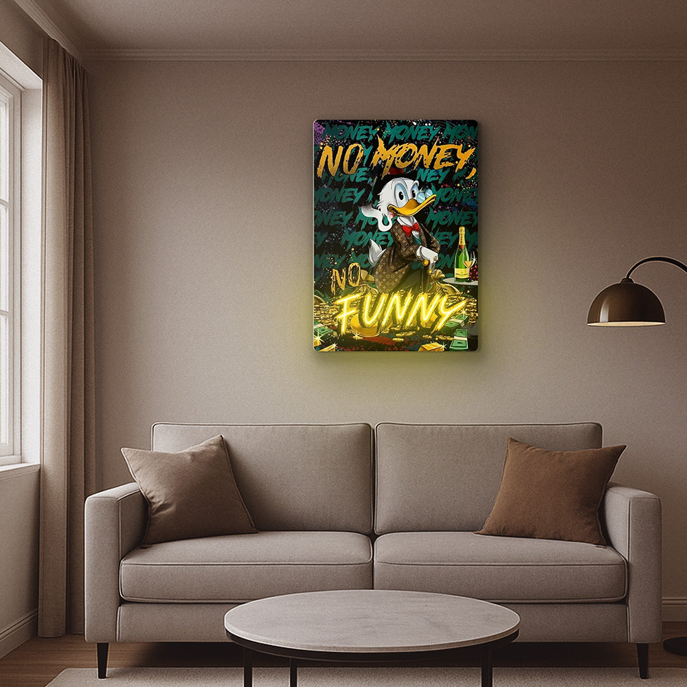 No Money Neon Art