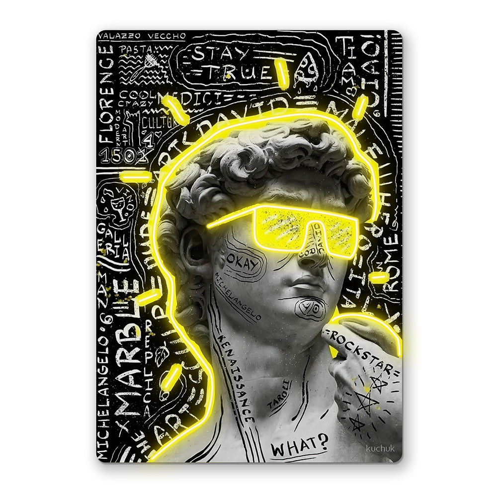 Digital David Neon Art
