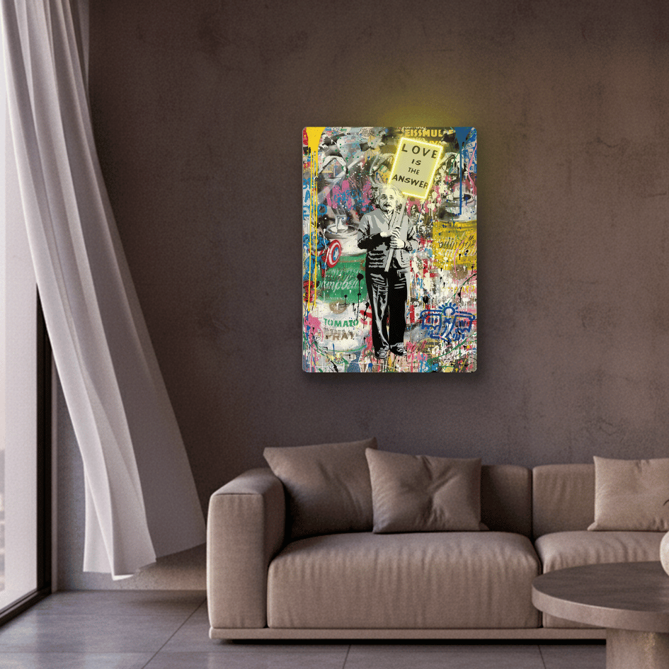 Genius Gone Crazy Neon Art