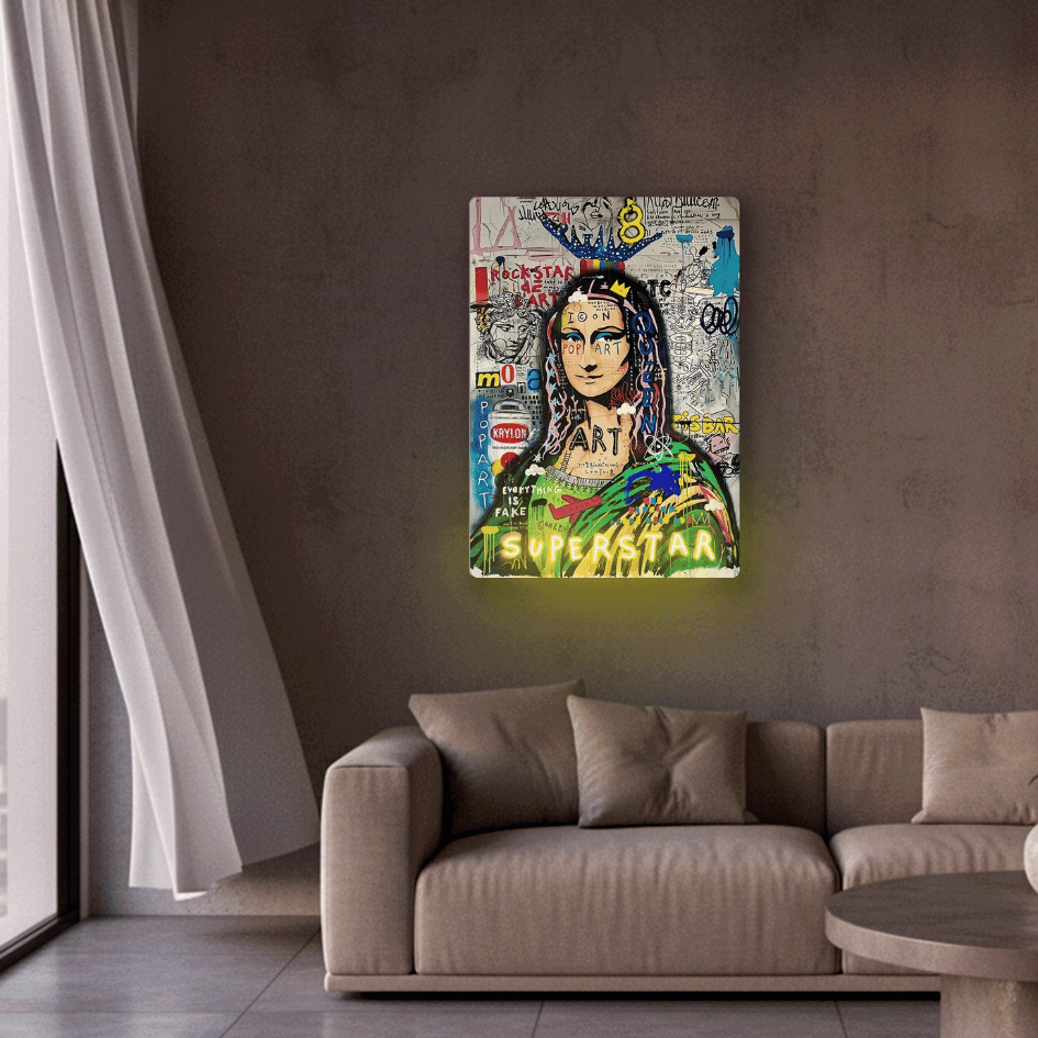 Pop The Lisa Neon Art