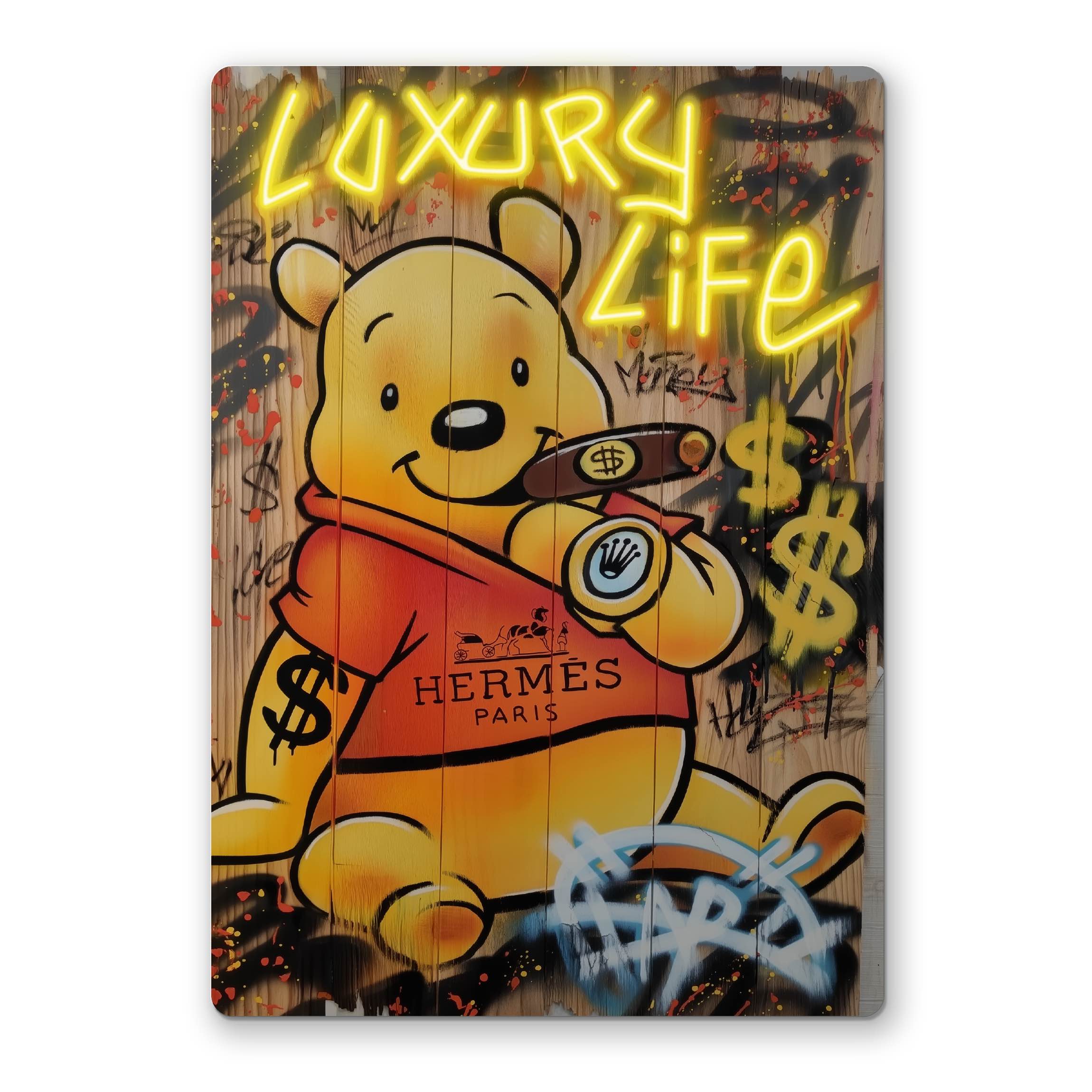 Pooh No Mercy Neon Art