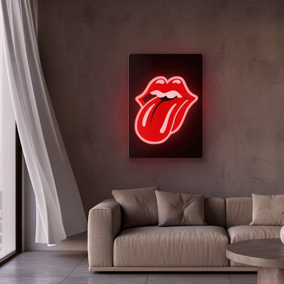 The Rolling Tongues Neon Art